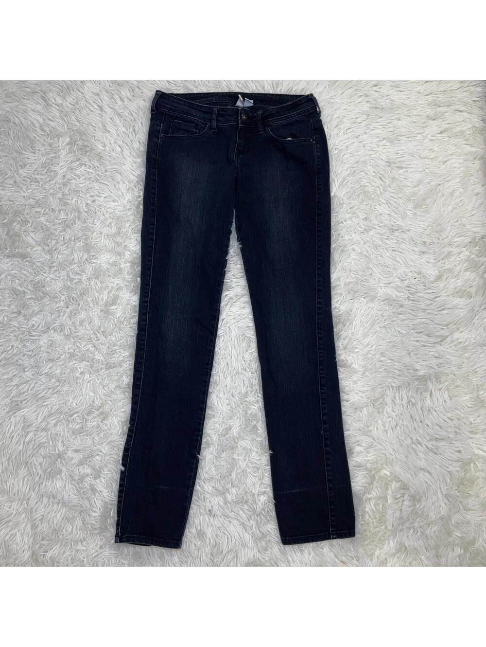 MNG By Mango Skinny Jeans Womens Size 4 Black Low Rise Stretch 28x30